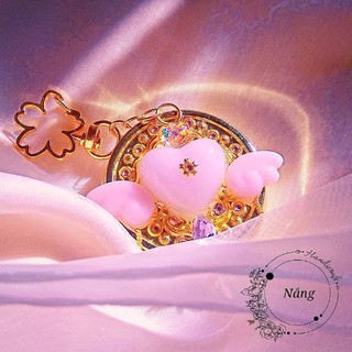 Hộp gương móc khoá angel