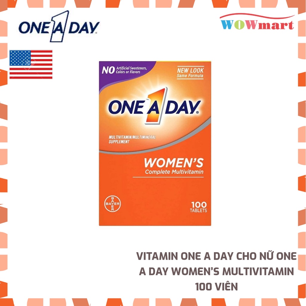 Vitamin One A Day cho nữ One A Day Women’s Multivitamin 100 viên