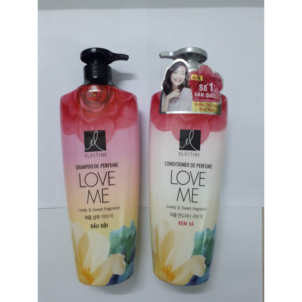 Dầu gội nước hoa Elastine Love Me óng mượt chắc khoẻ 600ml