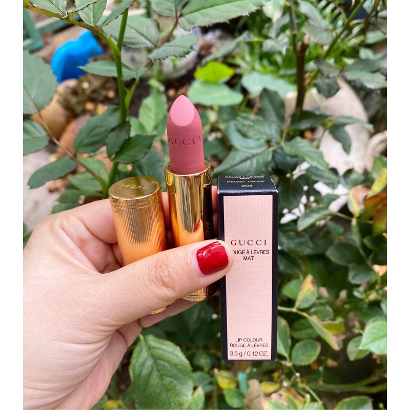 Son Gucci 204 Peggy Taupe cánh hồng khô