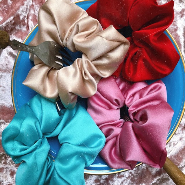 Sỉ lẻ cột tóc scrunchie lụa
