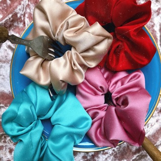 Sỉ lẻ cột tóc scrunchie lụa