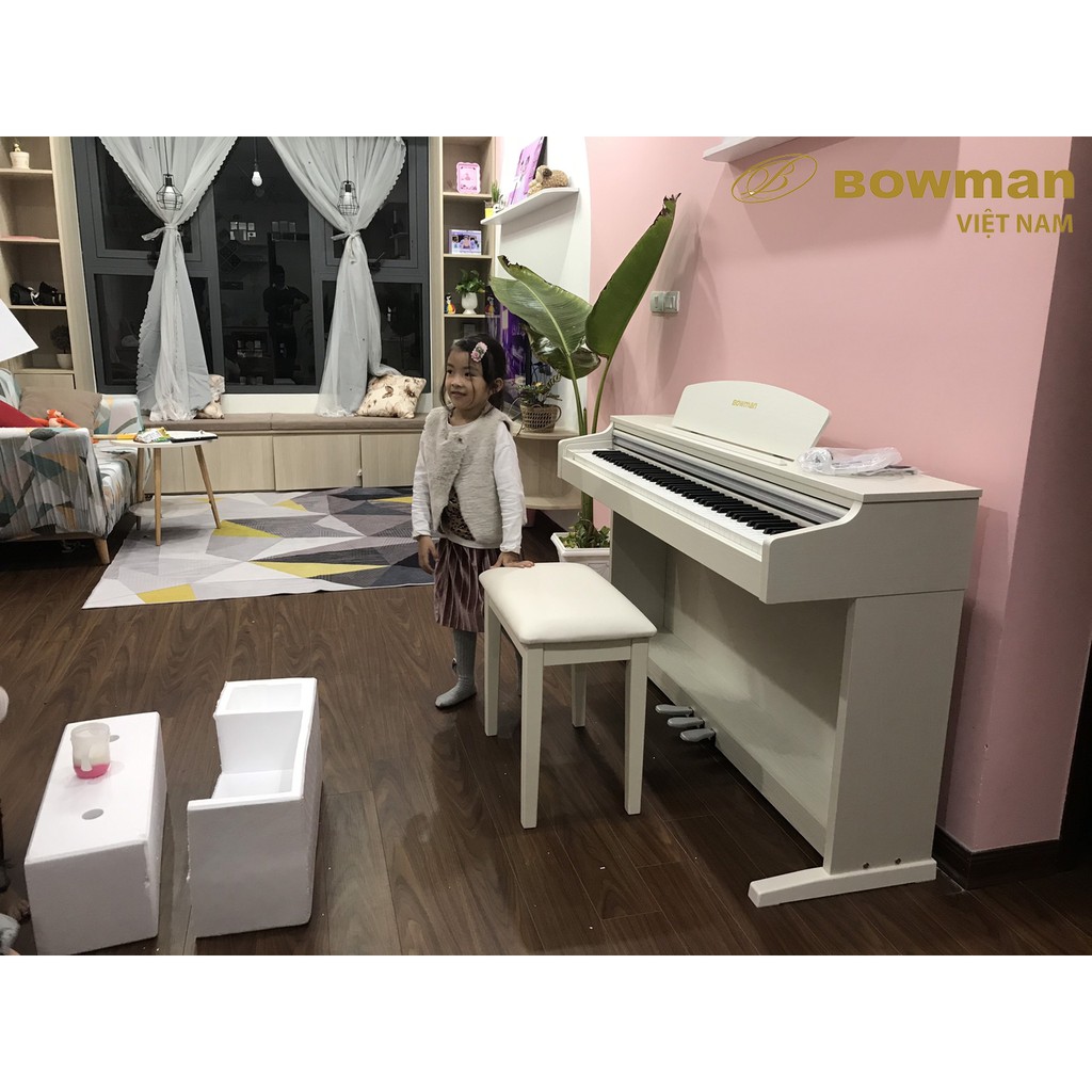 Piano điện MỚI BOWMAN CX250 được lắp đặt cho 2 bạn nhỏ mới bắt đầu học PIANO