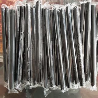 ống hút trân châu phi 12 có mang bọc, màu đen và trắng(500g)