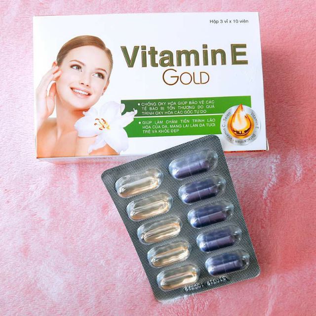 VITAMIN E ⚡FOLLOW Shop Giảm 5K⚡ VITAMIN E GOLD - Giúp Mang Lại Làn Da Tươi Trẻ & Khoẻ Đẹp | BigBuy360 - bigbuy360.vn