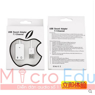 Sound Card USB 7.1 Chia Cổng Micro Và Loa Dễ Dàng