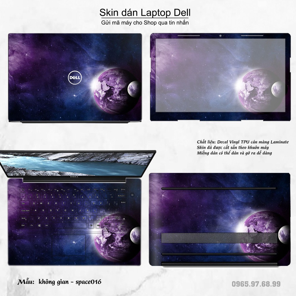 Skin dán Laptop Dell in hình không gian nhiều mẫu 3 (inbox mã máy cho Shop)