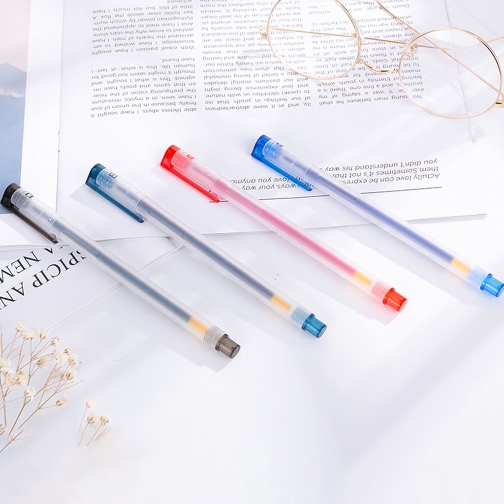 Bút Mực Gel Mực Đen Ngòi 0.5mm Thiết Kế Vỏ Màu Đen Độc Đáo Cho Học Sinh/Văn Phòng