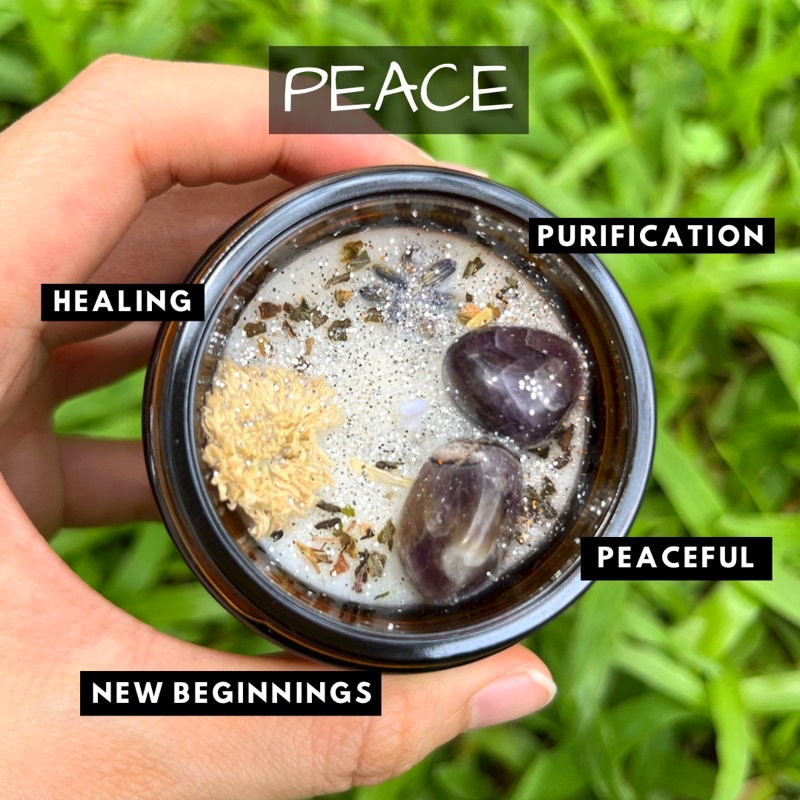 PEACE spell candle | Nến hỗ trợ mang lại sự bình yên cho bạn, nơi bạn sống và trong công việc