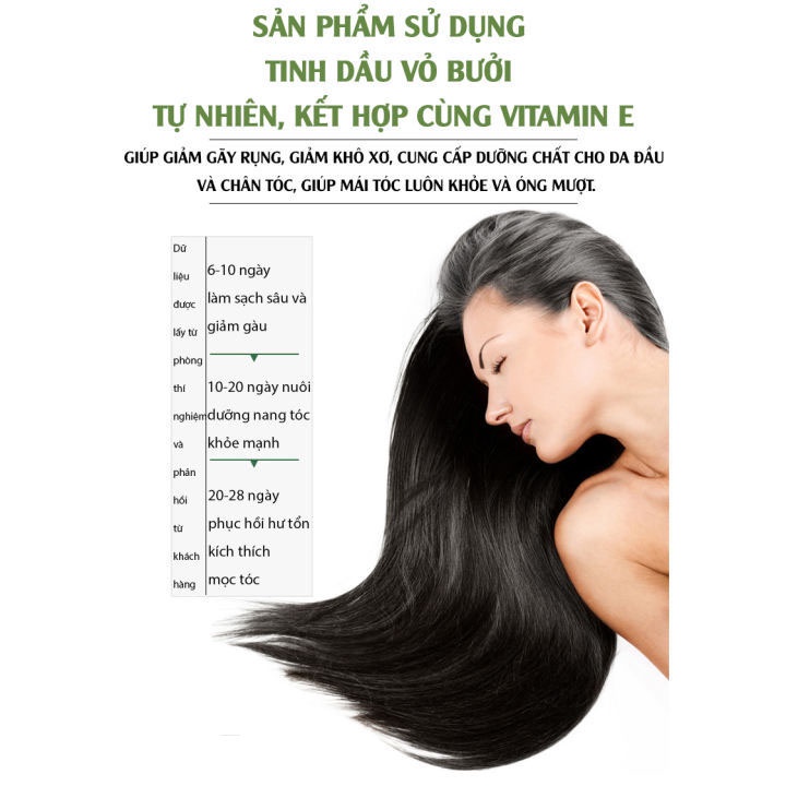 Dầu gội đầu tinh dầu vỏ bưởi KISS ON ngăn rụng tóc, nuôi dưỡng tóc và da đầu khỏe mạnh kisson 300ml