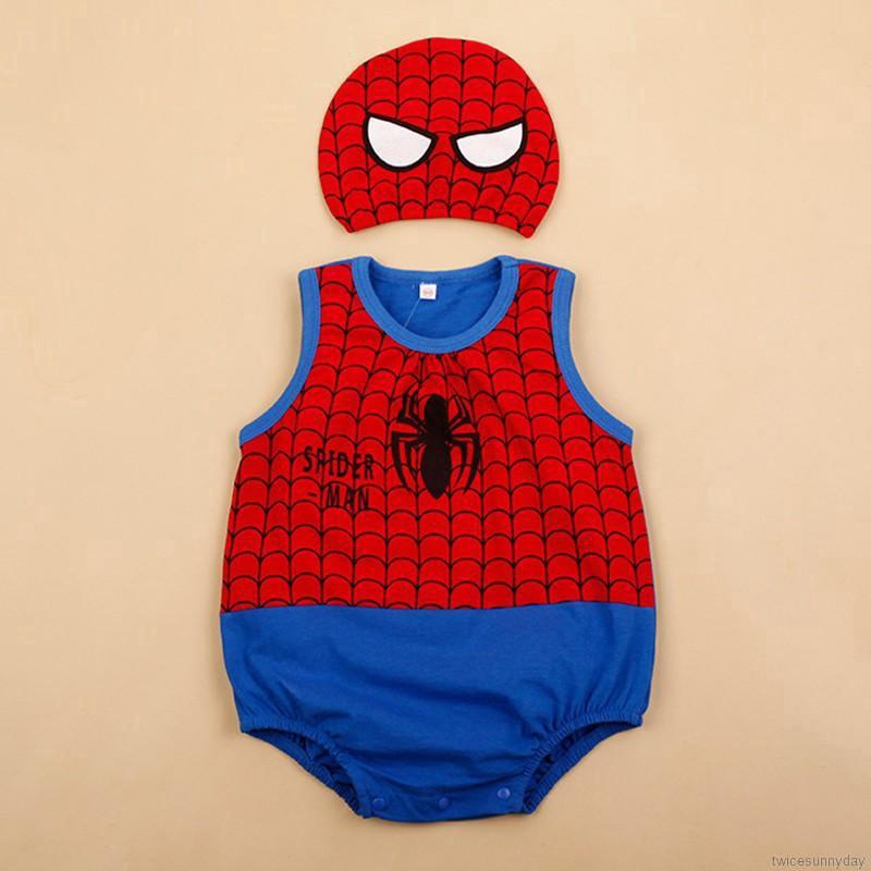 Áo liền quần cotton kiểu dáng hoạt hình anime cho bé gái/bé trai