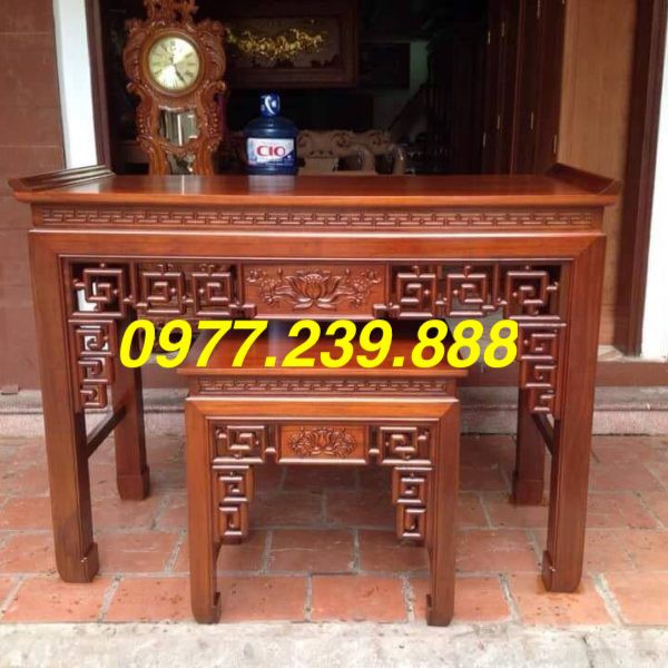 Bộ bàn thờ đứng gỗ thông