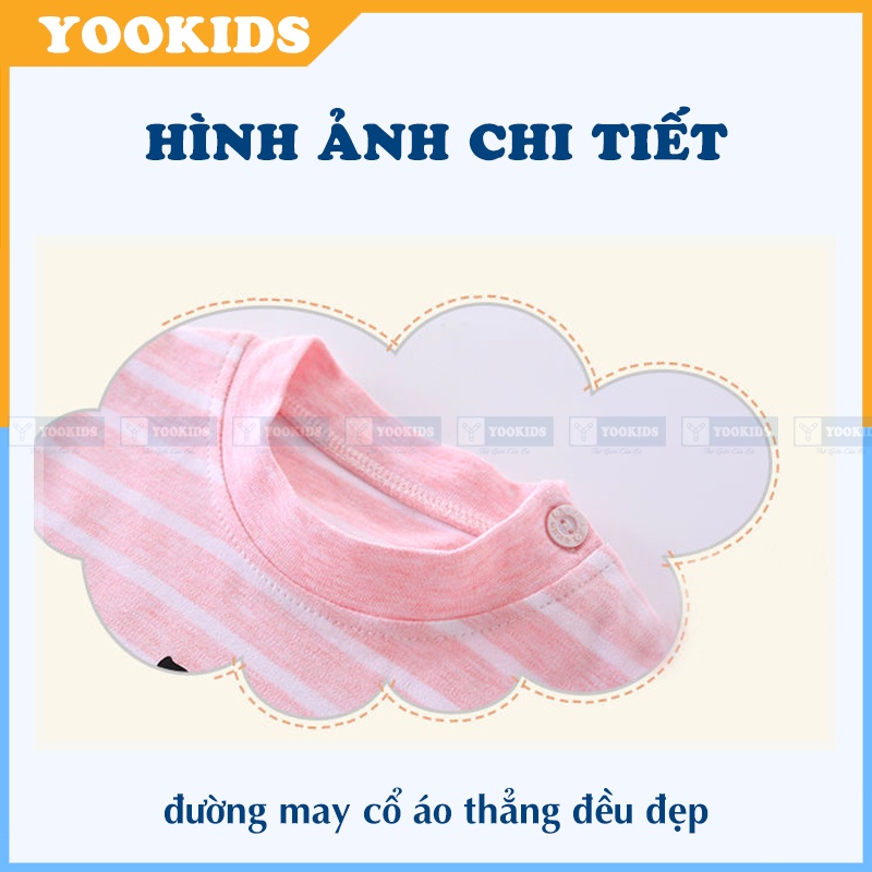 Bộ thu đông cho bé YOOKIDS in hình gấu chất cotton nỉ mềm và ấm, Bộ dài tay cho bé trai bé gái 1 2 3 4 tuổi