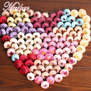 Bó hoa giả chất liệu vải lụa và nhựa được làm thủ công kích thước 3cm dùng để trang trí cho đám cưới