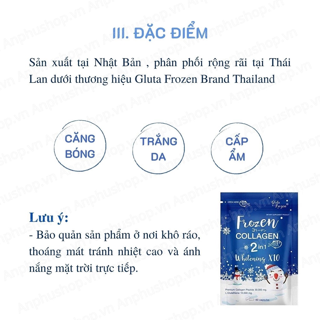 Viên uống trắng da Frozen Collagen Thái Lan - Sản phẩm chính hãng