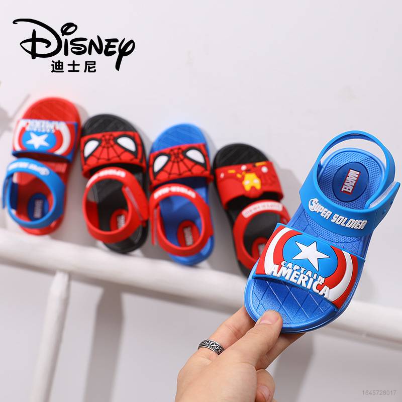Dép Sandal Đế Mềm Thoáng Khí Không Trượt In Hình Marvel Spiderman Iron Man Thời Trang Mùa Hè Cho Bé Trai 8