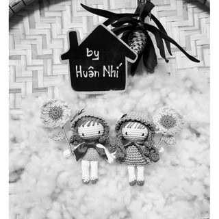 búp bê len mini handmade