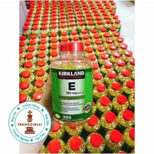 Vitamin E Kirkland 400 IU, Mỹ (500 viên) trẻ hóa da, chống lão hóa cho phụ nữ từ 12 tuổi trở lên - trend girls online