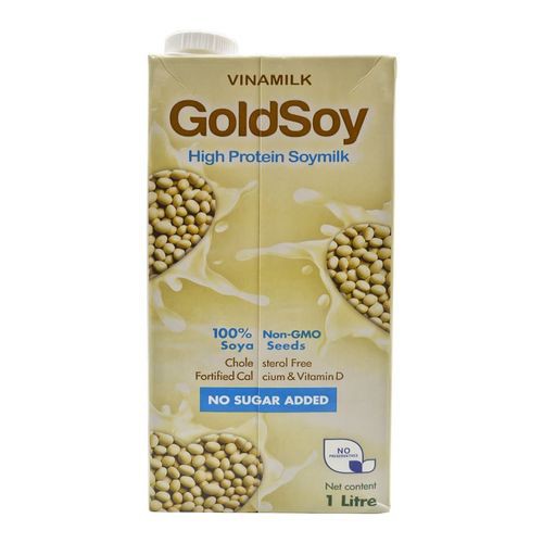 Combo 4 hộp Sữa đậu nành giàu đạm không đường Goldsoy Vinamilk 1L