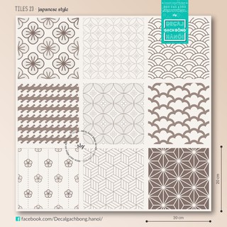 Decal gạch bông trang trí  dạng cuộn liền tấm - 𝐭𝐢𝐥𝐞𝐬 𝟐𝟑 𝐉𝐀𝐏𝐀𝐍𝐄𝐒𝐄 𝐒𝐓𝐘𝐋𝐄