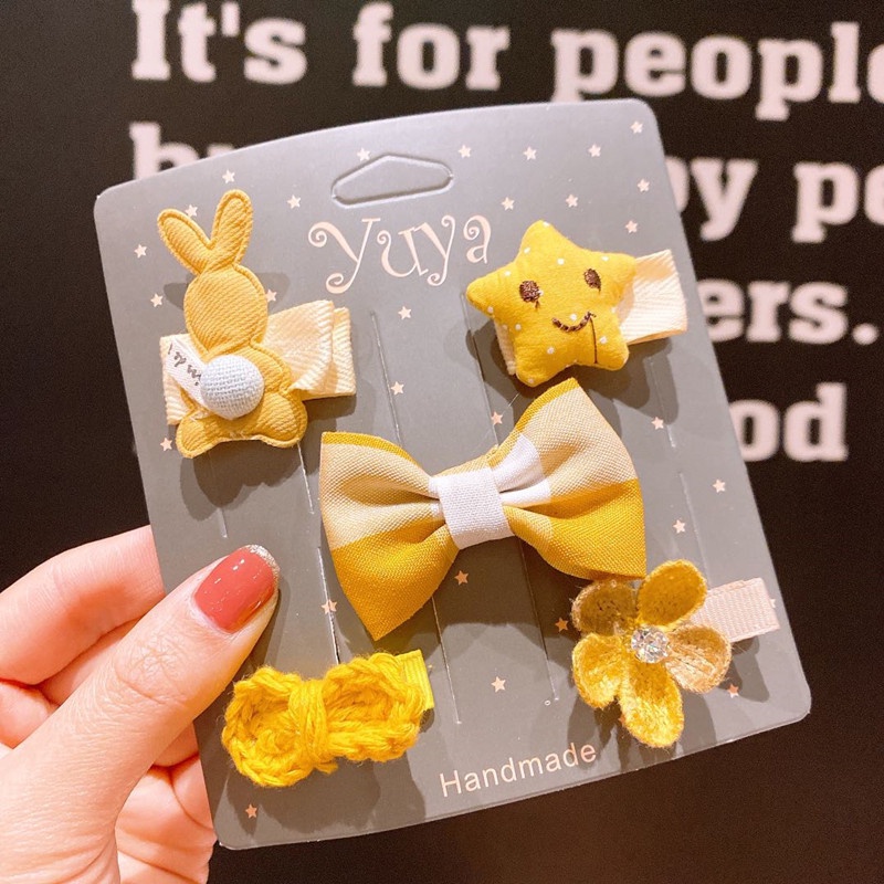 Kẹp tóc cho bé gái họa tiết hoạt hình dễ thương tùy chọn kiểu dáng