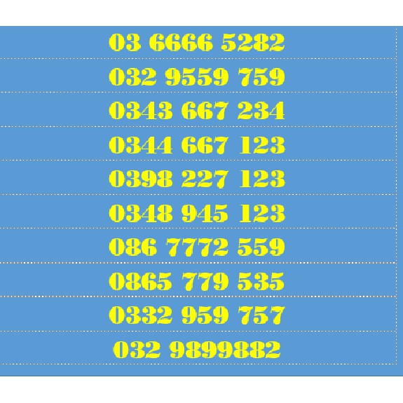 Sim viettel số đẹp dễ nhớ 1