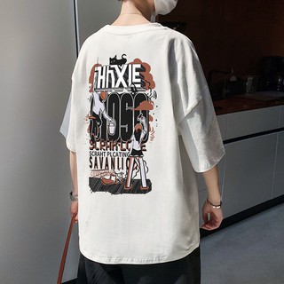 [M-8XL] Áo thun tay ngắn tay ngắn cổ tròn hip-hop dáng suông rộng thời trang Áo thun nam nữ dáng rộng thời trang