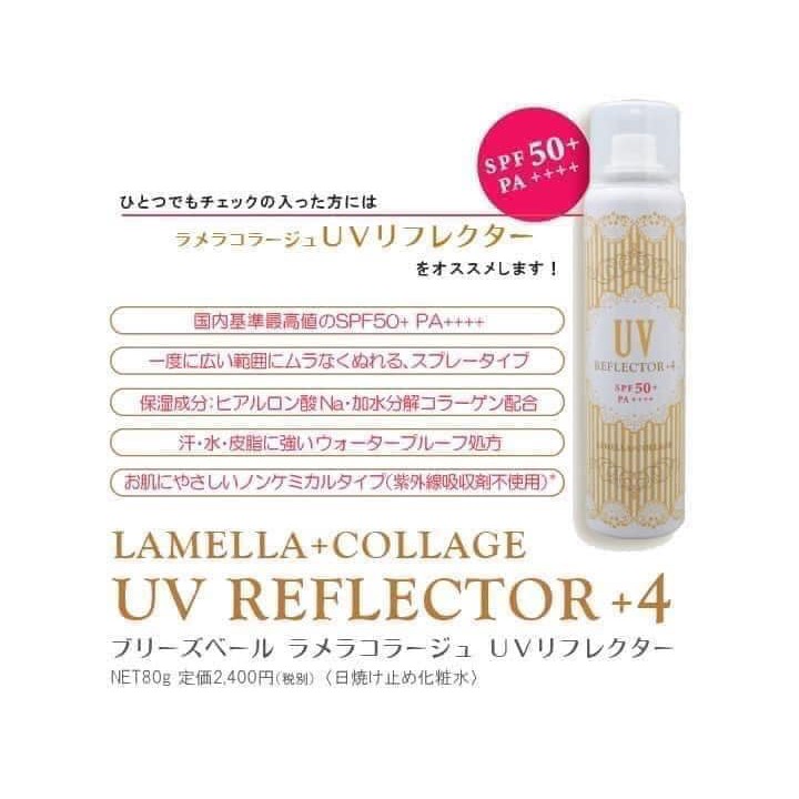 Xịt chống nắng UV Lamella Collagen 80g nội địa Nhật Bản