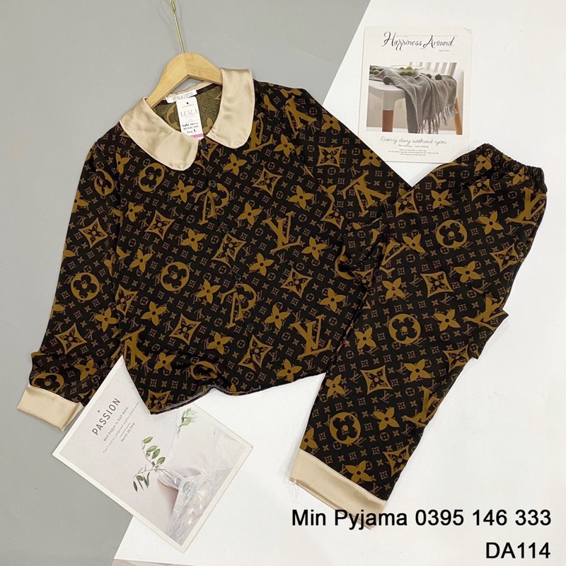 BỘ NGỦ LỤA SATIN Dài  DÀI - Bộ Pyjama mặc nhà siêu mát quần dài | BigBuy360 - bigbuy360.vn
