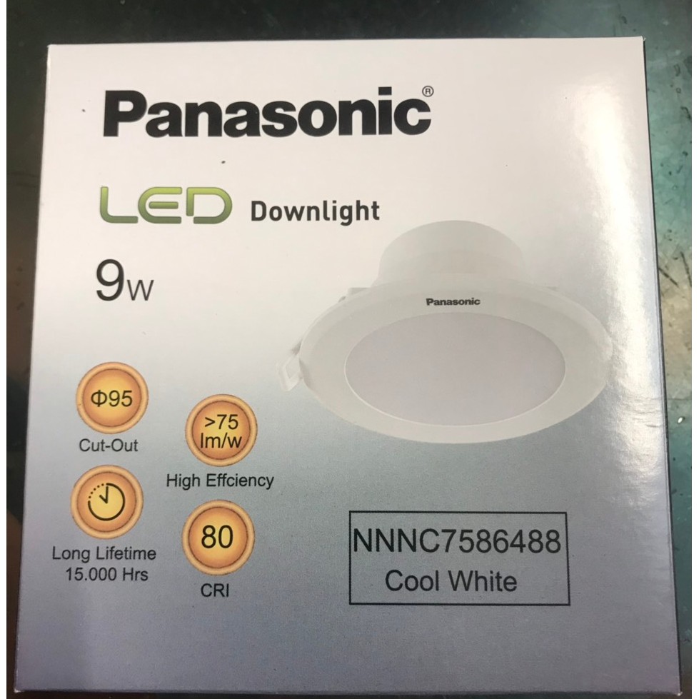 Đèn Led Âm Trần Panasonic 9W phi 95mm Ánh Sáng Vàng