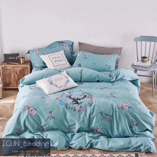 set HOA XUÂN  bộ Chăn Ga Gối cưới  Lụa thêu cao  cấp