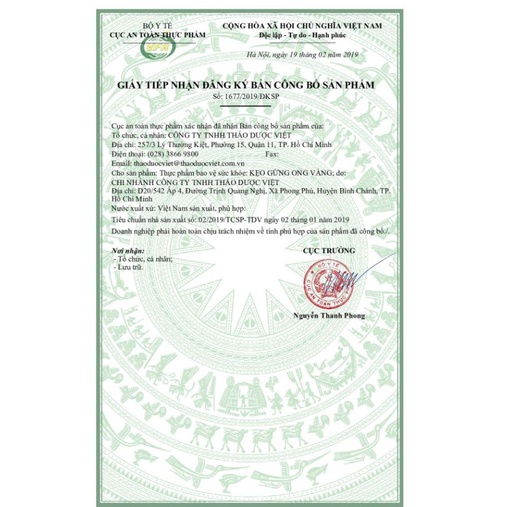 Kẹo Gừng Ong Vàng - Ấm Tì Vị, Giảm Ho, Buồn Nôn Say Tàu Xe