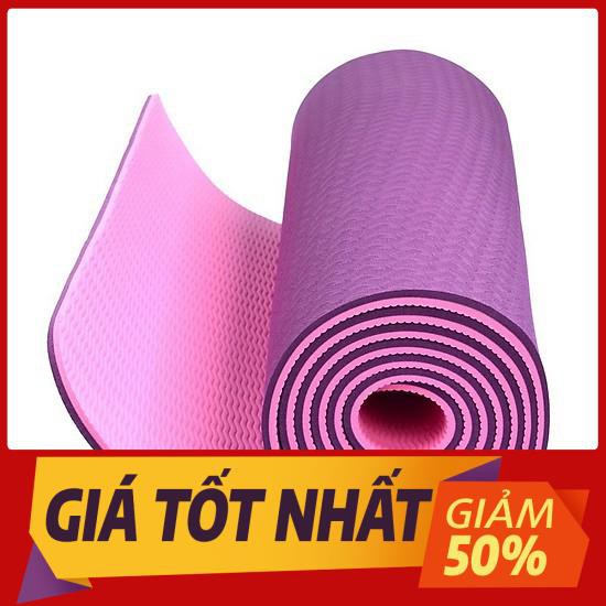 Thảm tập Yoga 2 lớp chống trơn không thấm nước - dụng cụ tập thể hình