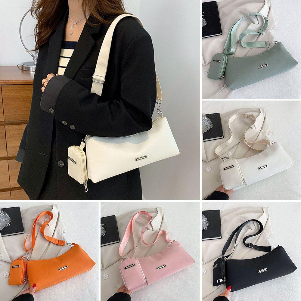 Túi Đeo Chéo Vai Bằng Nylon Màu Sắc Thời Trang Sành Điệu Cho Nữ