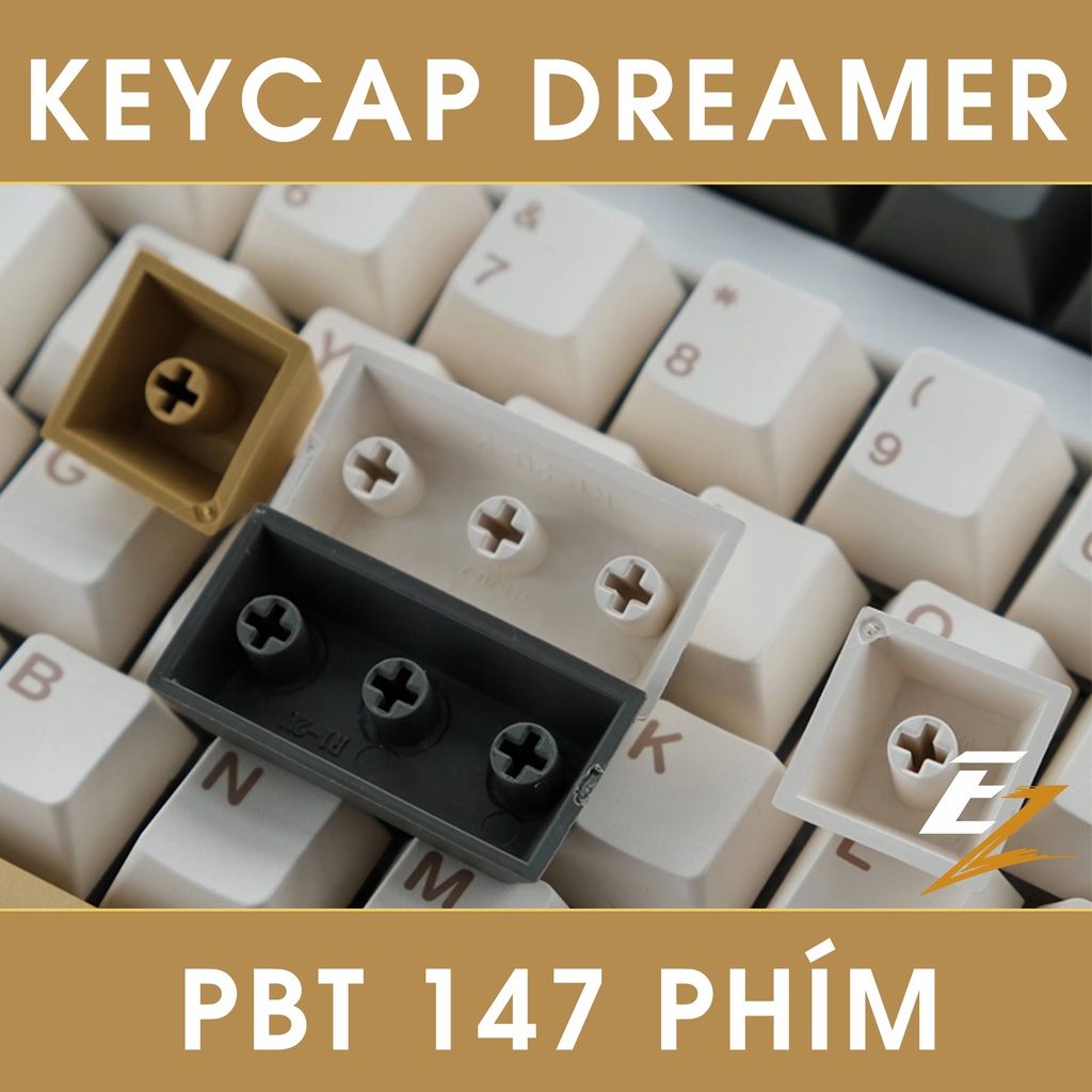 Keycap Cho Bàn Phím Cơ Dreamer Thick PBT Dyesub 147 Phím Cherry Profile Của EZPC