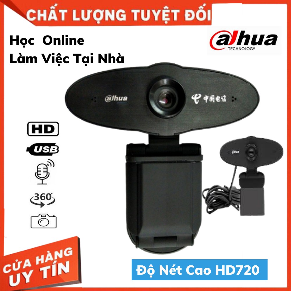 Webcam Máy Tính LapTop Có Mic HD 720p Z2 Plus Chính Hãng Dahua, Webcam Học Online, Làm Việc Trực Tuyến