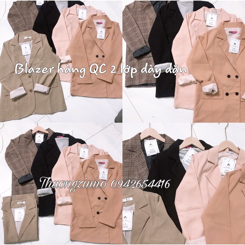 Áo blazer túi hộp nhiều màu hiện đại 2 lớp phong cách Hàn Quốc Áo vest khoác ngoài | WebRaoVat - webraovat.net.vn