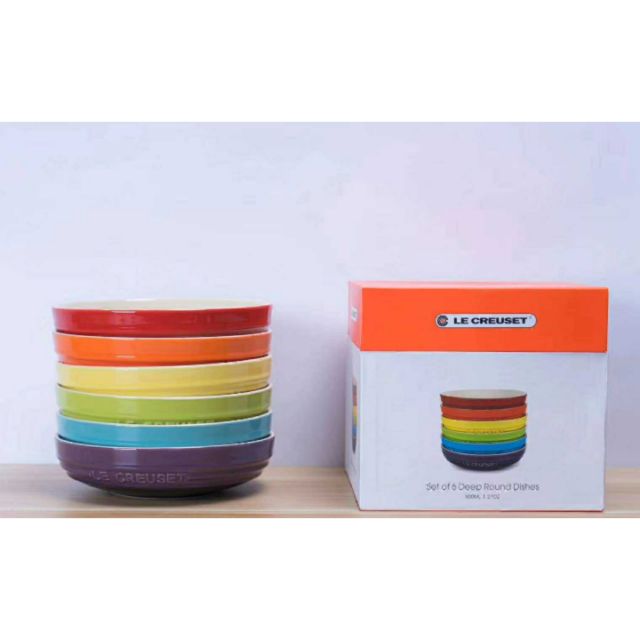 Sale set 6 đĩa 20cm le creuset