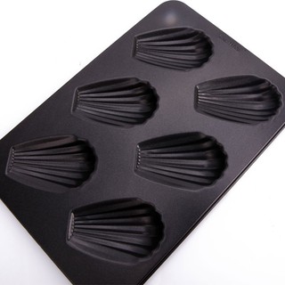 Khay nướng chống dính 6 cup nhiều họa tiết. Kích thước 265mm x 185mm x 20mm