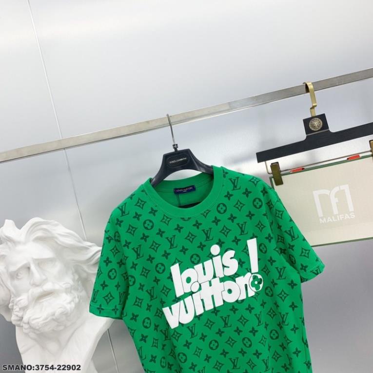 Áo Phông LV Nam In Chữ Trắng Siêu Net - Áo Thun Nam LV Monogram Nổi Cực chất