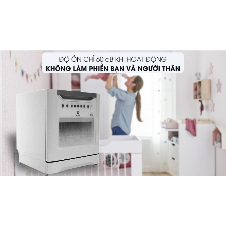 Máy rửa chén mini Electrolux ESF6010BW 1480W, rửa nước nóng