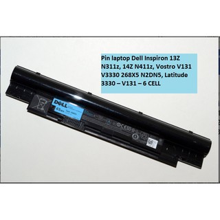 Pin laptop Dell Inspiron 13Z N311z, 14Z N411z, Vostro V131 V3330 268X5 N2DN5, Latitude 3330 – V131 – 6 CELL
