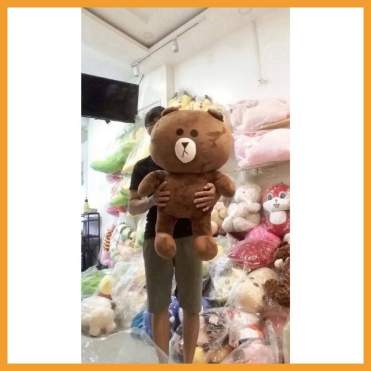 Gấu Bông Brown - Gấu Bông Brown To Cao Cấp Màu Socola Khổ Vải 95cm tới 1m5 Qùa Tặng Ý Nghĩa st135