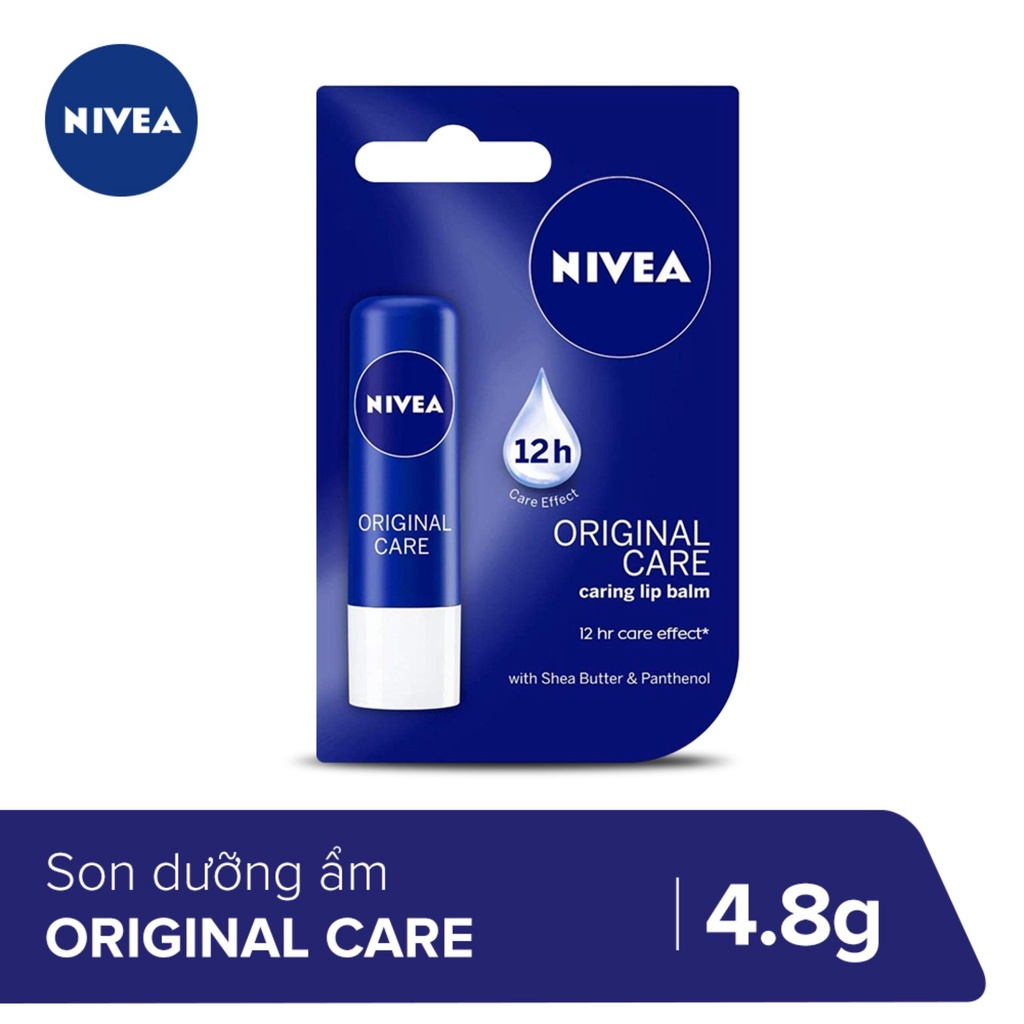 Son Dưỡng Môi Nivea Chuyên Sâu 4.8g giữ ẩm cho đôi môi mềm mại, căng bóng