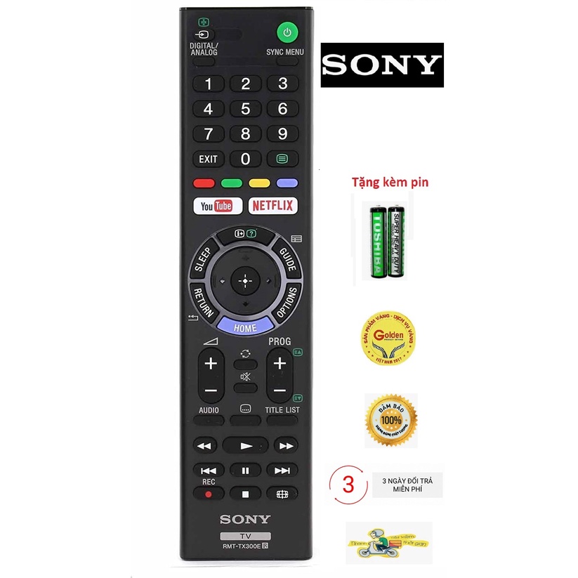 REMOTE ĐIỀU KHIỂN TIVI SONY RMF-TX300E-TẶNG KÈM PIN -ĐIỀU KHIỂN TIVI SONY RMF TX300E