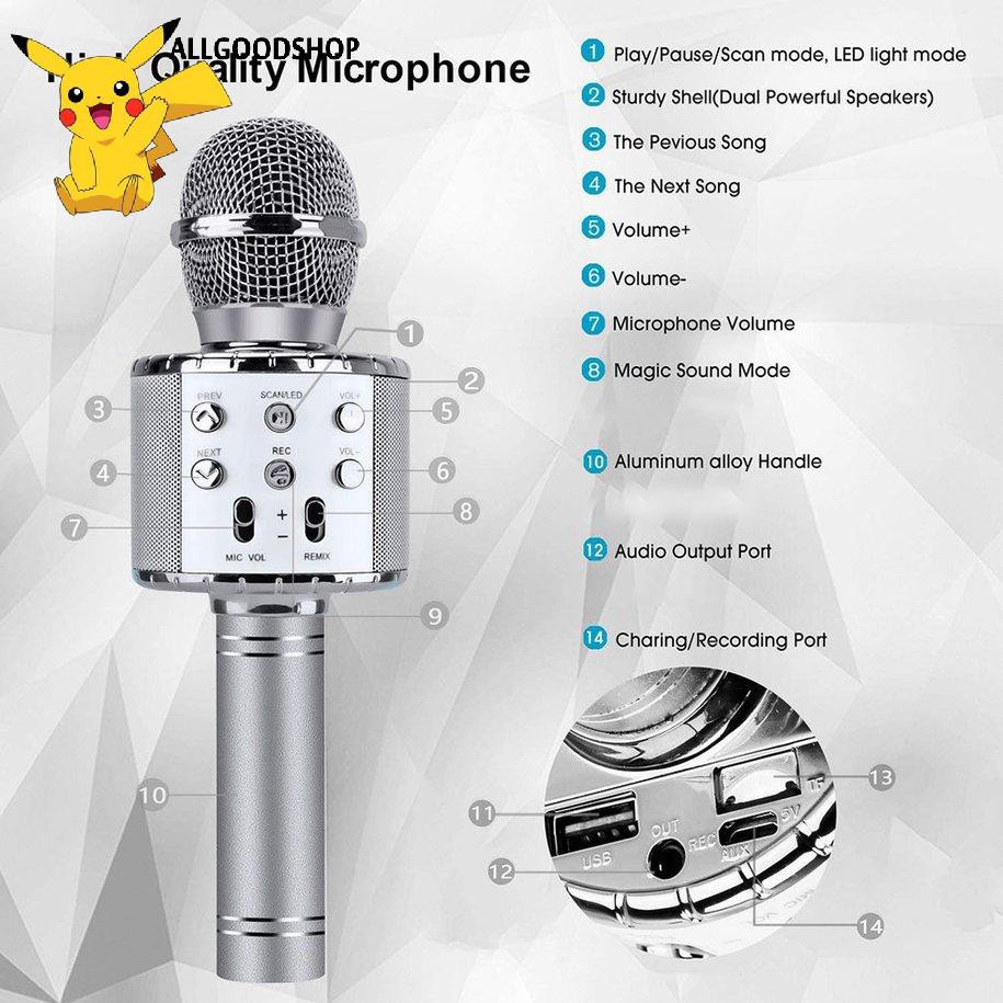 ✨ Micro Bluetooth Không Dây Hát Karaoke