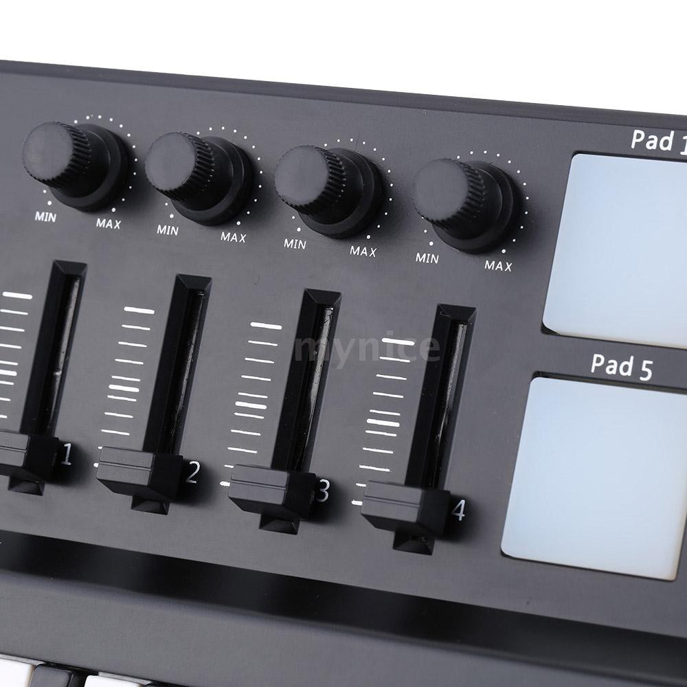 Bộ phím đàn Panda mini di động 25 phím tích hợp bộ điều khiển trống MIDI chuyên dụng