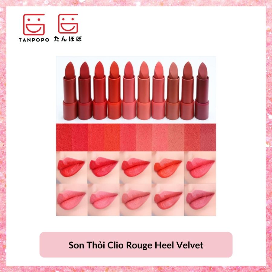 [Chính hãng][Có sẵn]Son Thỏi Clio Rouge Heel Velvet