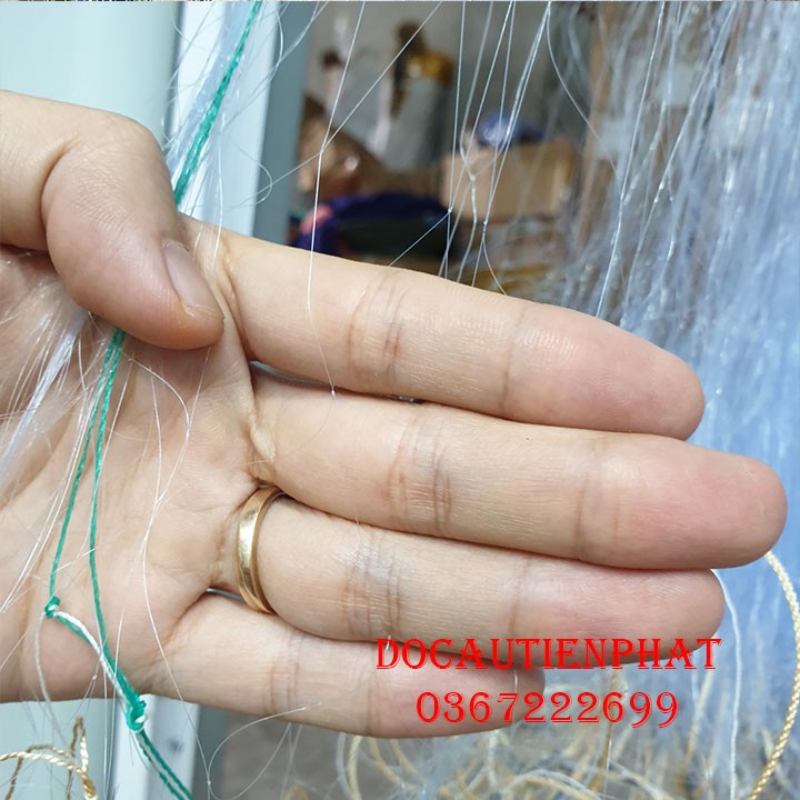 Lưới đánh cá sợi thái, lưới 3 lớp cao 1m dài 100m thắt dây dù