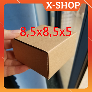 50 hộp carton đóng hàng 8,5x8,5x5 có nắp gài